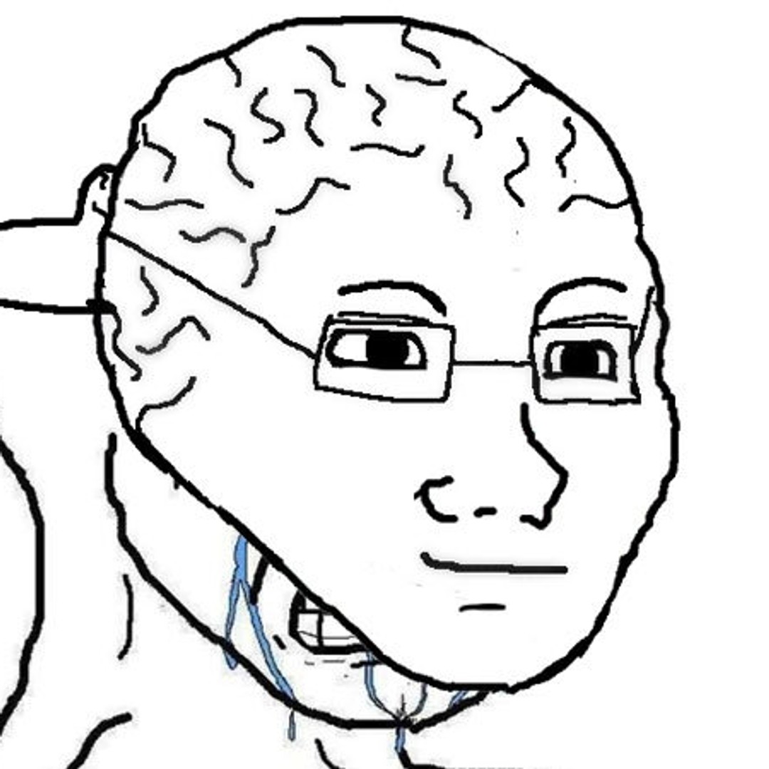 BIG BRAIN WOJAK meme face template